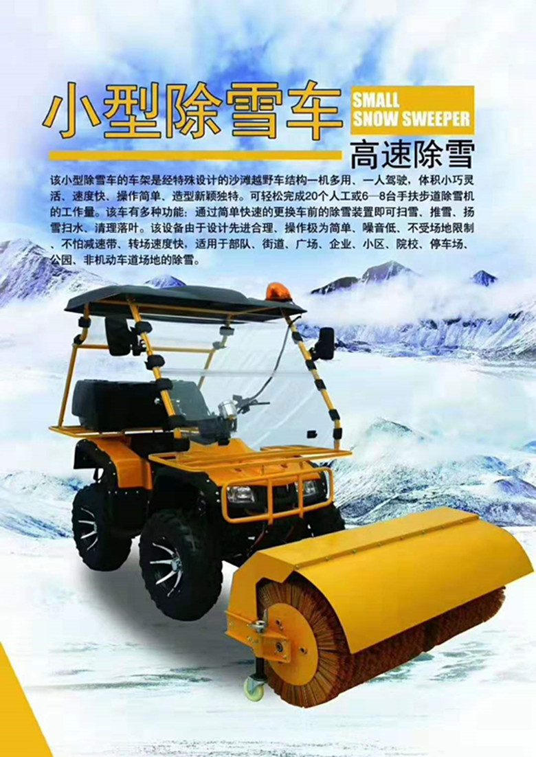 小型駕駛式掃雪車